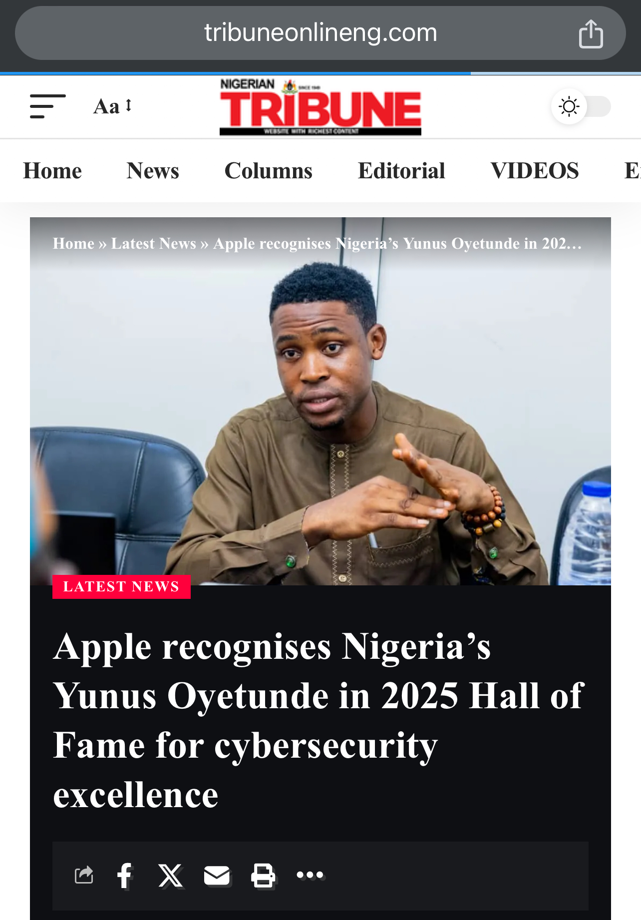 Apple Security Contribution